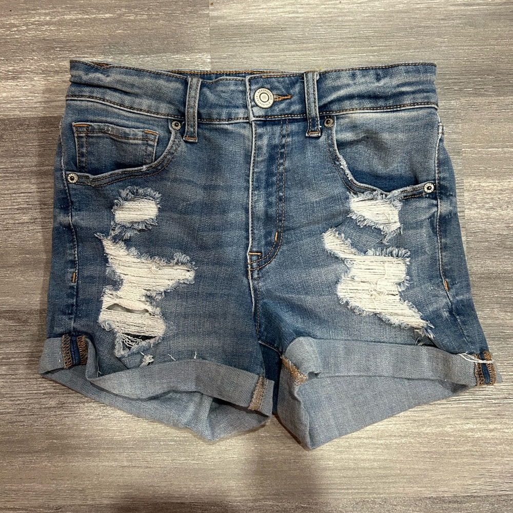 aeropostale high rise midi shorts
